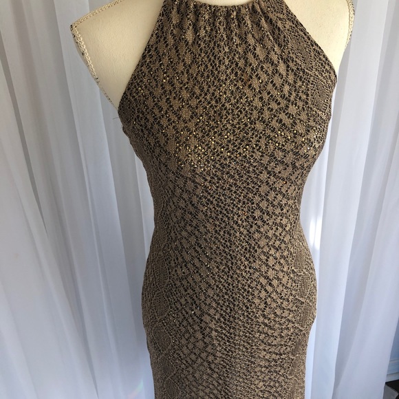 COPY - Le Chateau Gold Dress - Made in Canada - Vintage - Picture 4 of 6